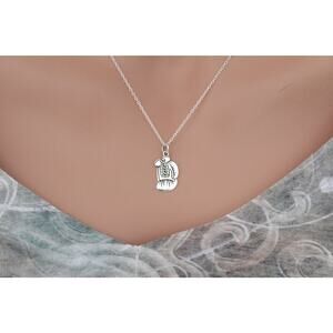 Sterling Silver Boxing Glove Charm, Silver Boxing Glove Necklace